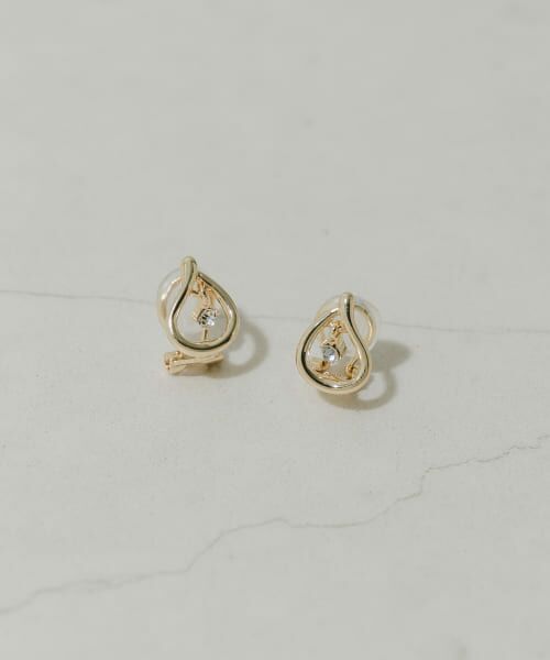 ＊＊SMELLY / スメリー ピアス・イヤリング | ビジューメタルドロップイヤリング（GLD）