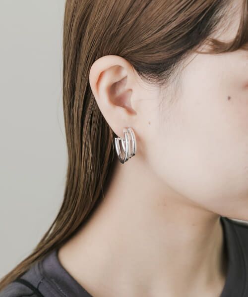 ＊＊SMELLY / スメリー ピアス・イヤリング | ダブルラインフープイヤリング（SLV）