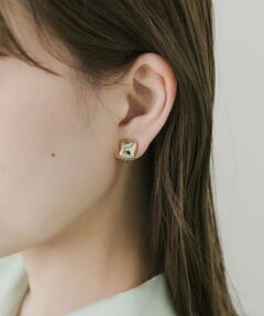 フロントメタルプックリイヤリング