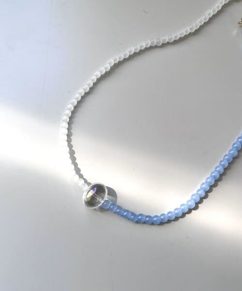 ＊＊SMELLY / スメリー ネックレス・ペンダント・チョーカー | クリアトップビーズネックレス（BLU/WHT）