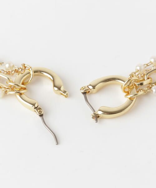 セール】 パールチェーンマルチWAYフープピアス (ピアス セール】 パールチェーンマルチWAYフープピアス (ピアス