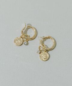 コインガラスフープマルチWAYイヤリング