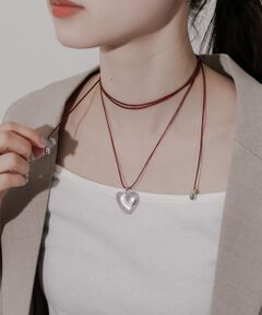 トップハートカラーコードネックレス