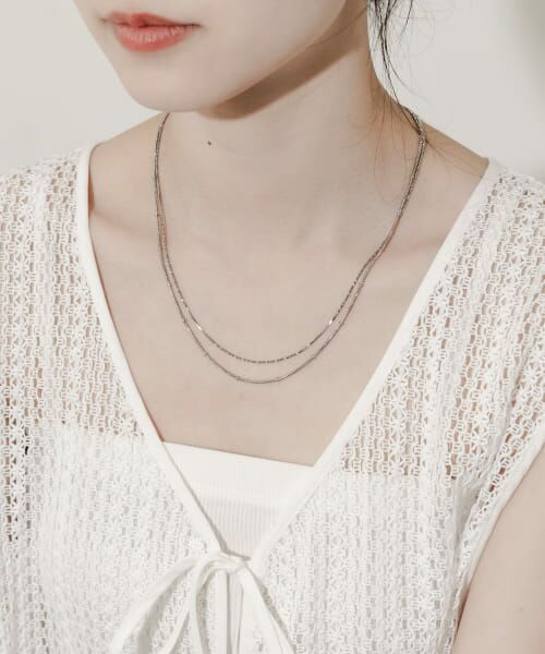 ＊＊SMELLY / スメリー ネックレス・ペンダント・チョーカー | ステンレスボールツイストレイヤードネックレス（SLV）