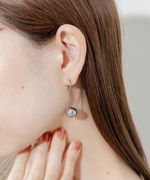 ＊＊SMELLY / スメリー ピアス・イヤリング | メタルボールチェーンピアス（SLV）