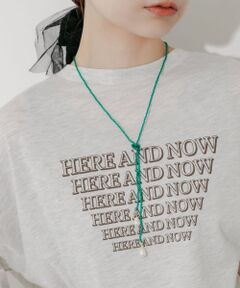 カラービーズパールトップネックレス