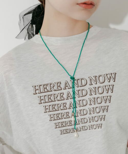 ＊＊SMELLY / スメリー ネックレス・ペンダント・チョーカー | カラービーズパールトップネックレス（GRN）