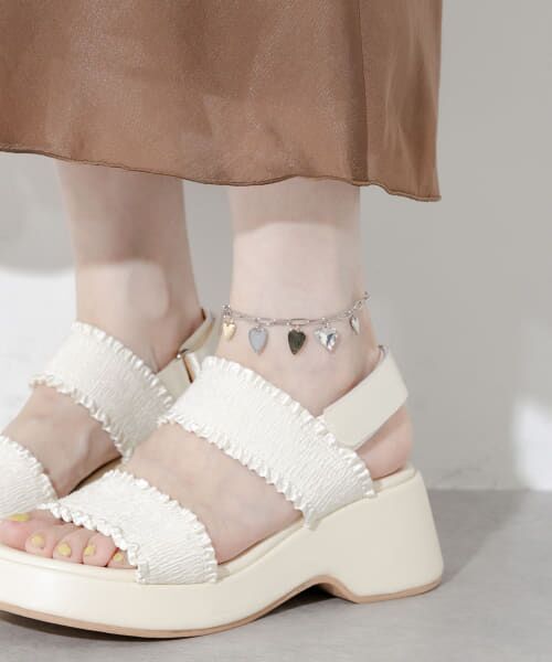 ＊＊SMELLY / スメリー アンクレット | メタルハートチャームアンクレット（SL/GD）