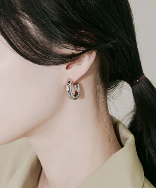 ポメころび様✴︎パープルアゲートピアス＊フープイヤリング 高価ハンドメイド・手芸 - ポメころび様✴︎パープルアゲート