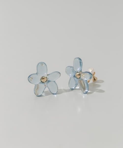＊＊SMELLY / スメリー ピアス・イヤリング | カラークリアフラワーイヤリング（LBL）