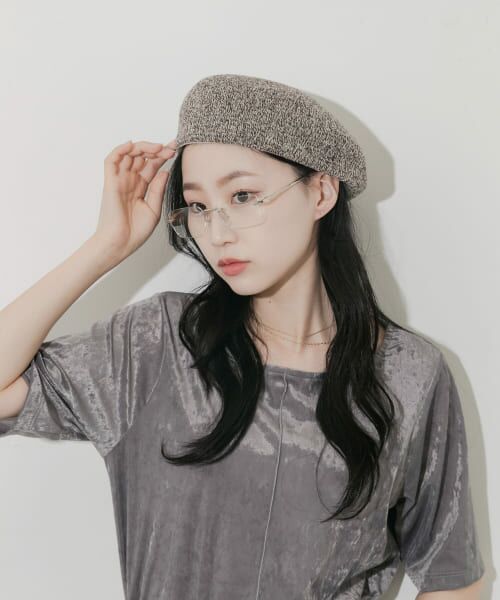 MARGARET HOWELL ムートン ベレー帽 Brightlele ベレー レディース ベレー帽 帽子 無地 ウール 毛 暖