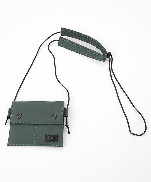 SML/エスエムエル JUDE FLAP SHOULDER WALLET GREEN Free SML/エスエムエル JUDE FLAP SHOULDER WALLET GREEN Free