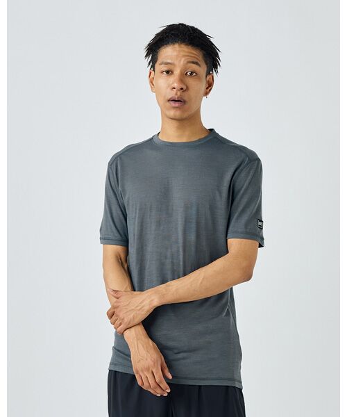 [sn]super.natural/エスエヌ スーパー・ナチュラル M シエラ140 Tシャツ TURBULENCE BLUE L