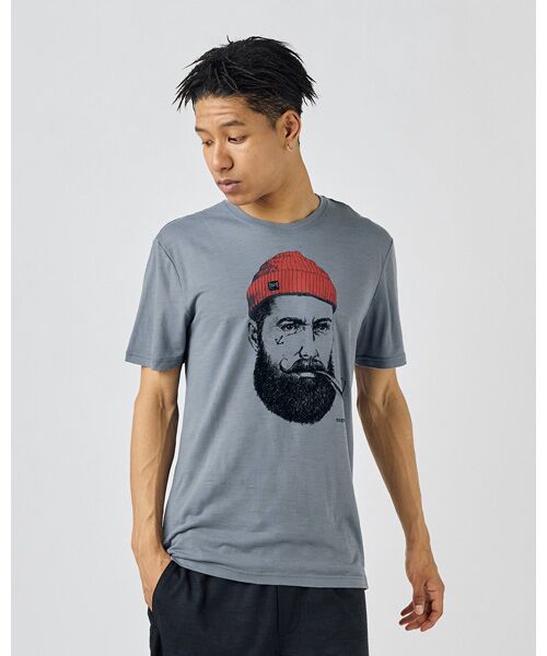 [sn]super.natural/エスエヌ スーパー・ナチュラル 【25SS 新色】M SN セーラー Tシャツ FLINT STONE/BLUEBERR S