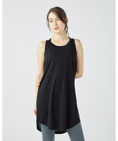 [sn]super.natural / エスエヌ スーパー・ナチュラル ミニ丈・ひざ丈ワンピース | W リラックス ドレス