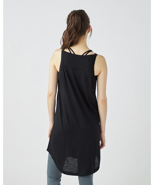 [sn]super.natural / エスエヌ スーパー・ナチュラル ミニ丈・ひざ丈ワンピース | W リラックス ドレス | 詳細2