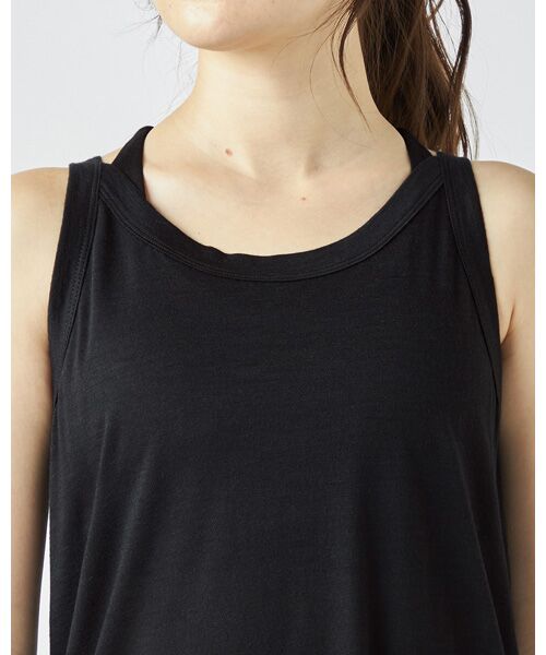 [sn]super.natural / エスエヌ スーパー・ナチュラル ミニ丈・ひざ丈ワンピース | W リラックス ドレス | 詳細4