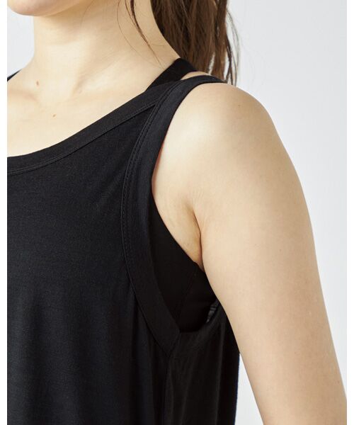 [sn]super.natural / エスエヌ スーパー・ナチュラル ミニ丈・ひざ丈ワンピース | W リラックス ドレス | 詳細5