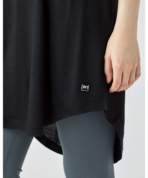 [sn]super.natural / エスエヌ スーパー・ナチュラル ミニ丈・ひざ丈ワンピース | W リラックス ドレス | 詳細6