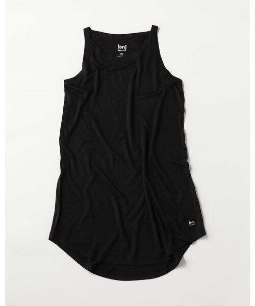 [sn]super.natural / エスエヌ スーパー・ナチュラル ミニ丈・ひざ丈ワンピース | W リラックス ドレス | 詳細8