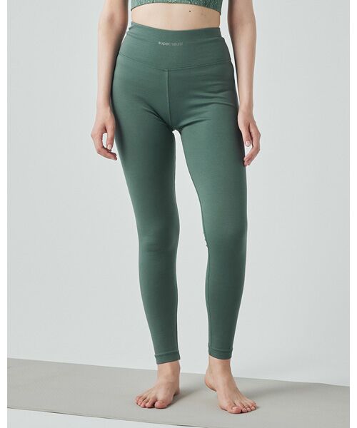 [sn]super.natural/エスエヌ スーパー・ナチュラル W ハイライズ タイツ Balsam Green XS