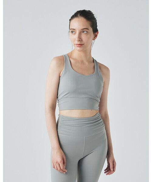 [sn]super.natural/エスエヌ スーパー・ナチュラル JP ロング ライン ブラ Stone Grey M