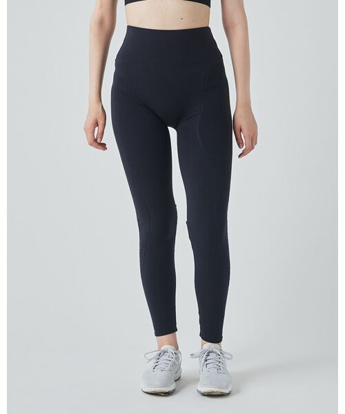 [sn]super.natural/エスエヌ スーパー・ナチュラル W JP 3D ジャガード タイツ Midnight Navy M