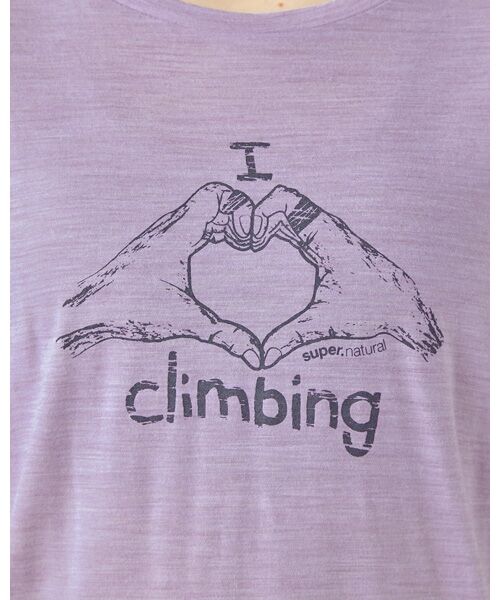 [sn]super.natural / エスエヌ スーパー・ナチュラル Tシャツ | W I LOVE クライミング Tシャツ | 詳細8
