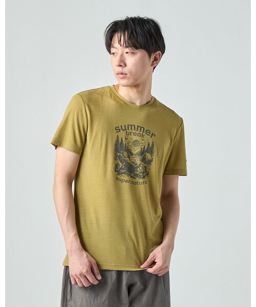[sn]super.natural / エスエヌ スーパー・ナチュラル Tシャツ | M SUMMER BREAK TEE（Sahara/Cashmere Grey）