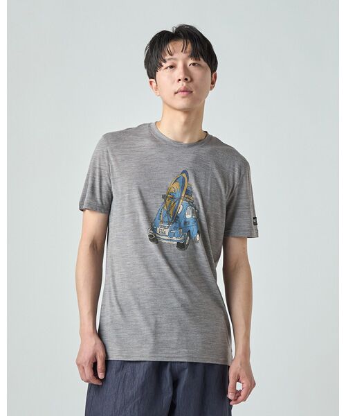 [sn]super.natural / エスエヌ スーパー・ナチュラル Tシャツ | M CARSURF TEE（CASHMERE GREY MELANG）