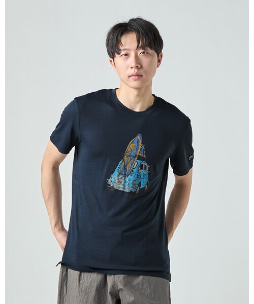 [sn]super.natural / エスエヌ スーパー・ナチュラル Tシャツ | M CARSURF TEE（Blueberry/Various）