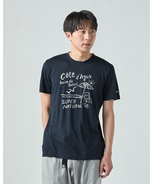 [sn]super.natural / エスエヌ スーパー・ナチュラル Tシャツ | M COTE D’AZUR TEE（BLUEBERRY/WHITE STON）