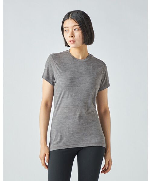 [sn]super.natural / エスエヌ スーパー・ナチュラル Tシャツ | W SIERRA140 TEE（CASHMERE GREY MELANG）