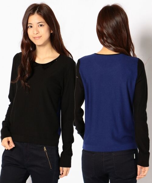 セール】 ビジューカラーアレンジ ニット （ニット・セーター