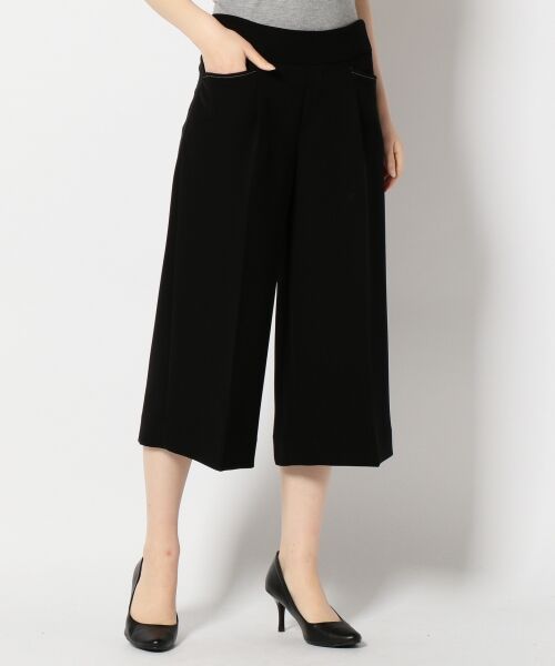 ソニアリキエルSONIA RYKIEL フランス製 ガウチョ ワイドパンツ 黒 セール】 【ガウチョ】エステルダブルクロス パンツ （その他
