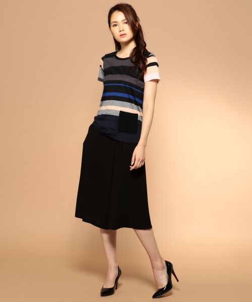 ＊＊SONIA RYKIEL COLLECTION / ソニア リキエル コレクション Tシャツ | マルチボーダーパネル カットソー | 詳細1