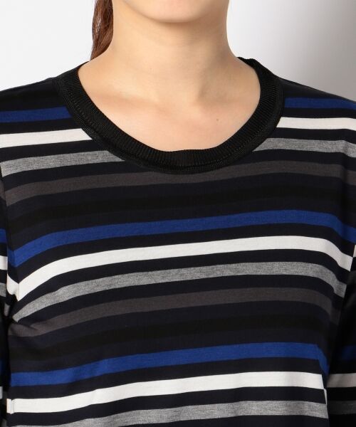 ＊＊SONIA RYKIEL COLLECTION / ソニア リキエル コレクション Tシャツ | マルチボーダーノアールパネル カットソー | 詳細3