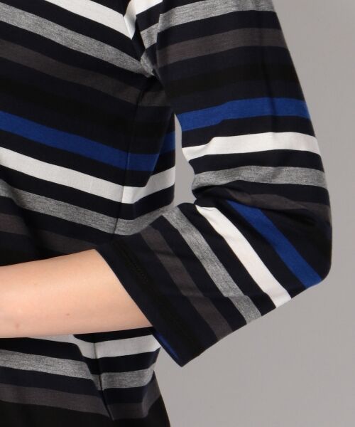 ＊＊SONIA RYKIEL COLLECTION / ソニア リキエル コレクション Tシャツ | マルチボーダーノアールパネル カットソー | 詳細4