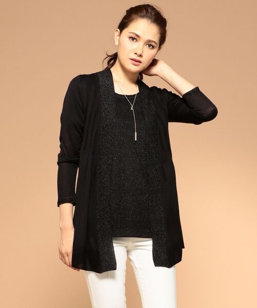 セール】 【洗える！】トランスペアレント カーディガン