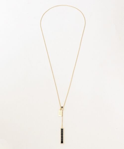 ＊＊SONIA RYKIEL COLLECTION / ソニア リキエル コレクション ネックレス・ペンダント・チョーカー | ラインストーンY字 ネックレス（ブラック系）