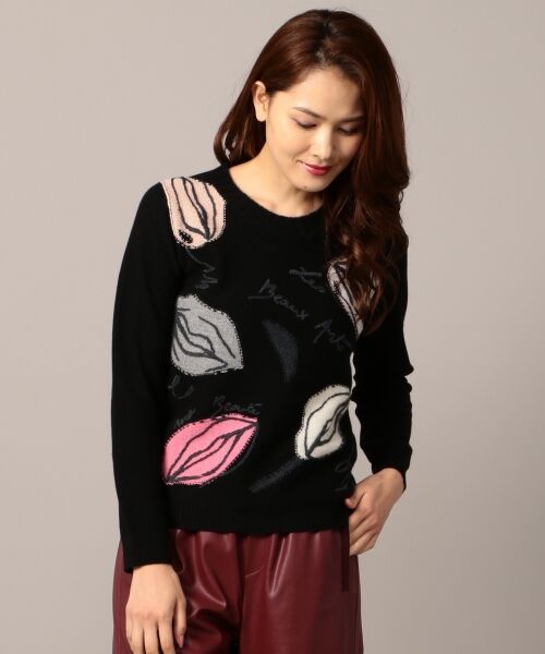 セール】 カシミヤリッププリント ニット （ニット・セーター