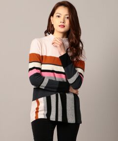 カシミヤマルチボーダー ニット