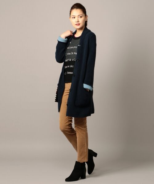 セール】 【洗える】リーブルカラーモチーフ刺繍 ニット （ニット