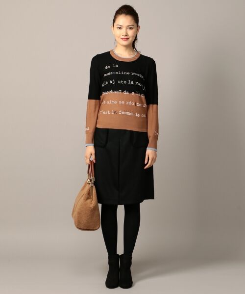 セール】 【洗える】リーブルカラーモチーフ刺繍 ニット （ニット