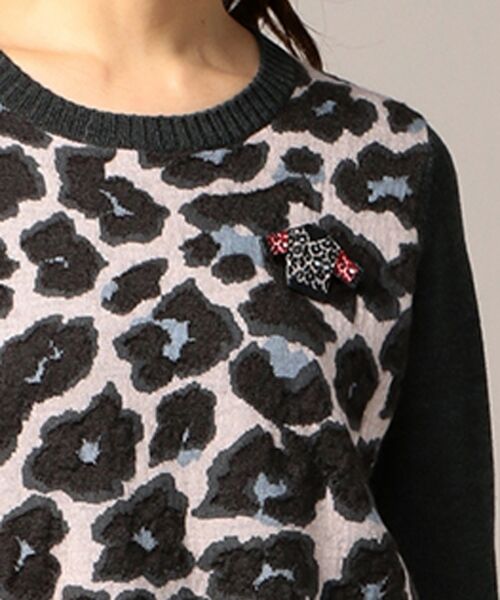 ＊＊SONIA RYKIEL COLLECTION / ソニア リキエル コレクション ブローチ・コサージュ | レオパードジャガードミニチュア ブローチ | 詳細4