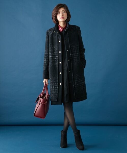 ＊＊SONIA RYKIEL COLLECTION / ソニア リキエル コレクション その他アウター | ハウンドトゥースジャガード コート | 詳細1