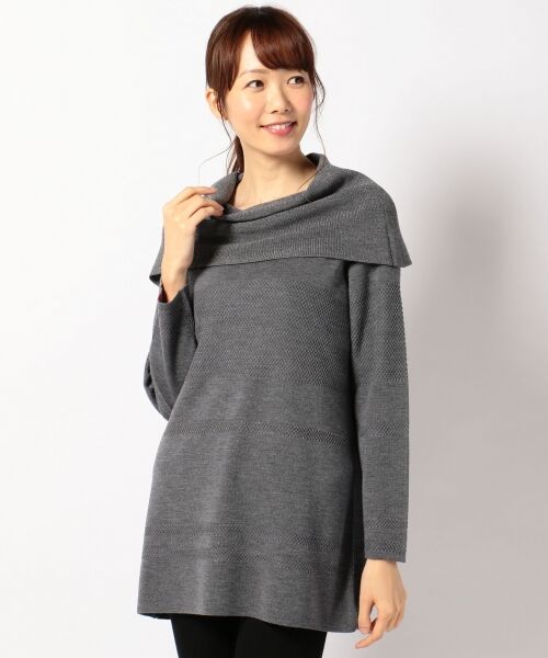 **SONIA RYKIEL COLLECTION / ソニア リキエル コレクション ニット・セーター | 【洗える】ウールユニアレンジオフショルダーチュニック ニット | 詳細5