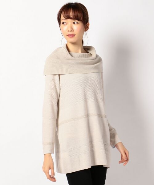 **SONIA RYKIEL COLLECTION / ソニア リキエル コレクション ニット・セーター | 【洗える】ウールユニアレンジオフショルダーチュニック ニット | 詳細6