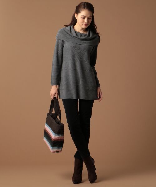 **SONIA RYKIEL COLLECTION / ソニア リキエル コレクション ニット・セーター | 【洗える】ウールユニアレンジオフショルダーチュニック ニット | 詳細7