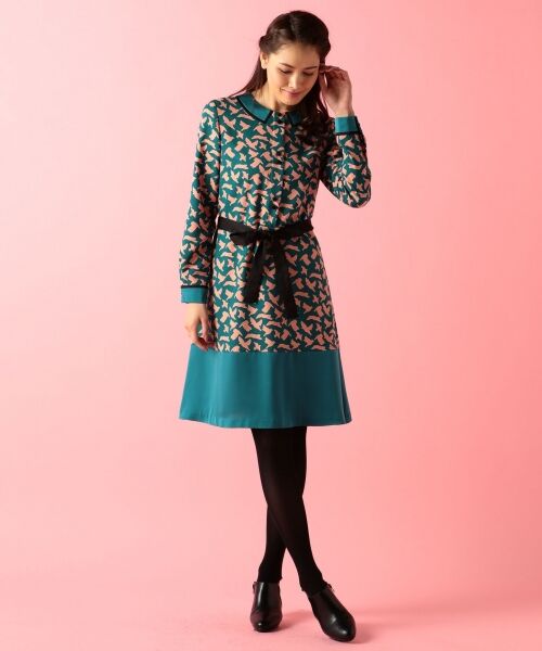 セール 春物新作 L Oiseauxプリント ワンピース ミニ丈 ひざ丈ワンピース Sonia Rykiel Collection ソニア リキエル コレクション ファッション通販 タカシマヤファッションスクエア